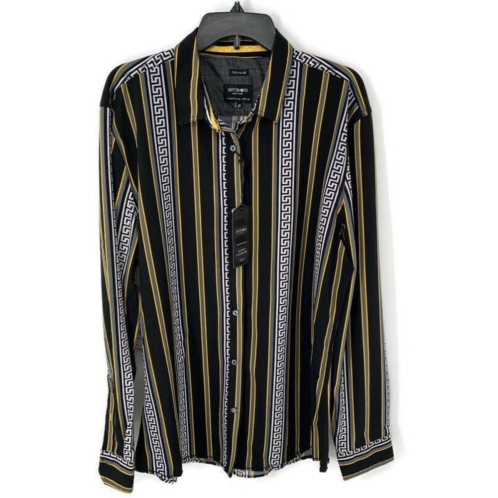 Casual button down, Slim Fit Printed Stretch Shirt